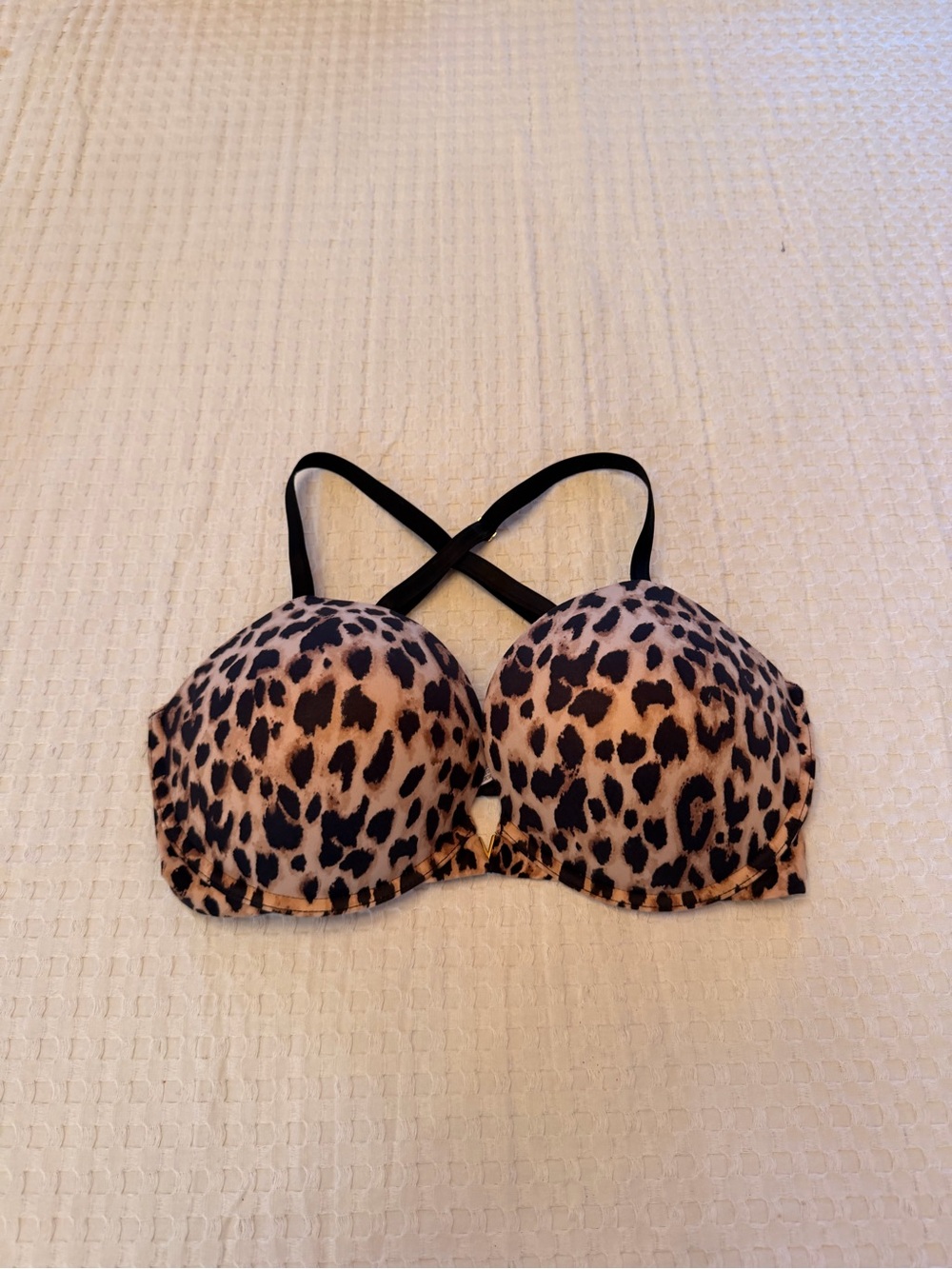 Victoria’s Secret Pink Leopard Push-Up Bra | 36DDD | Animal Print